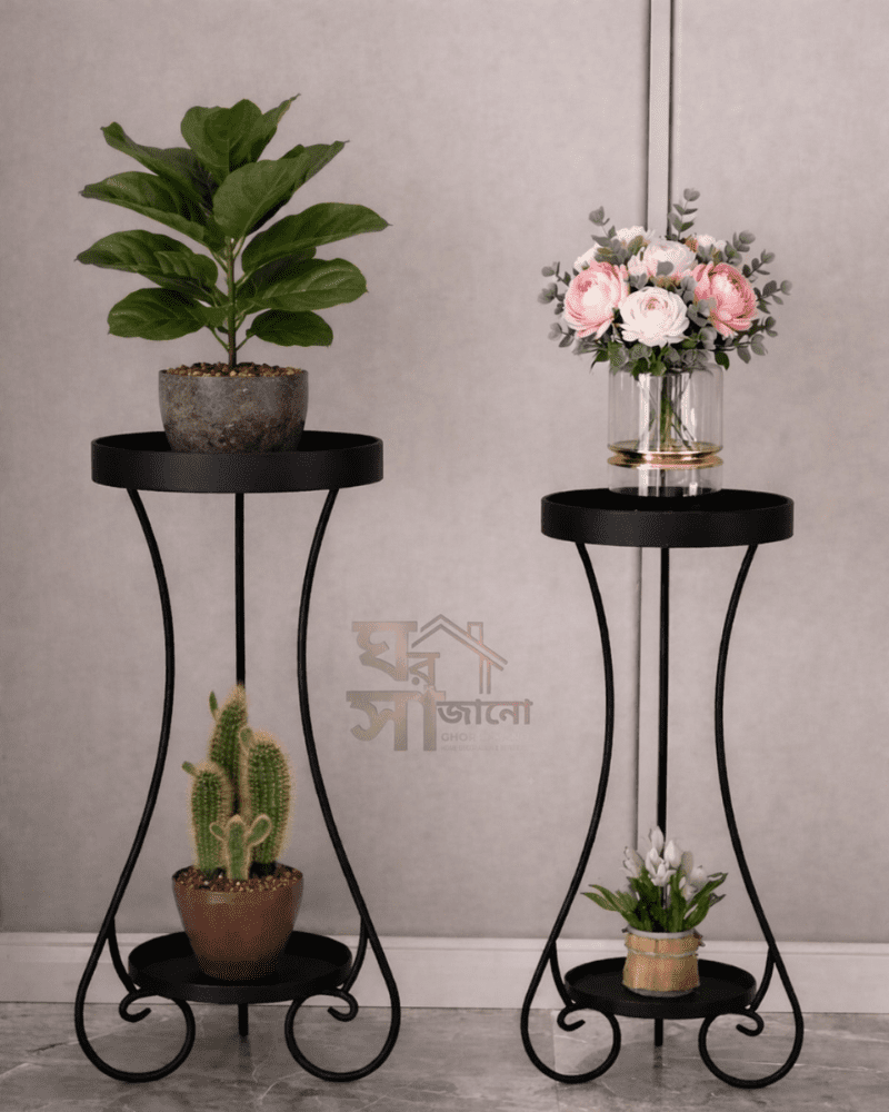 Untitled-design.png Vintage Metal Plant Stand Set - Image 1